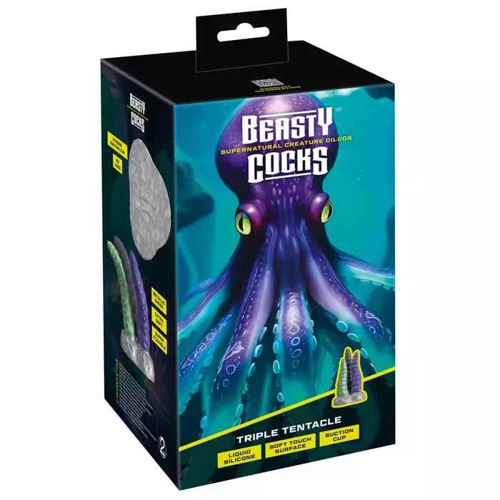 Dildo Beasty Cocks Triple Tentacle — силиконовый трипл-дилдо Photo 11