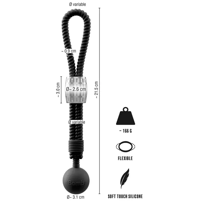 rebel Heavy Rope Cock with Ball — кольцо на пенис Photo 9