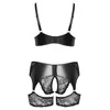 Lingerie set Cottelli Collection 3-piece black XL Photo 9