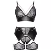 Cottelli Collection 3-piece set 3XL — bra, crotchless panty, garter Photo 8