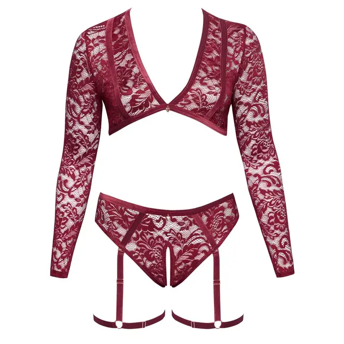 Комплект Cottelli Collection топ и трусики красный XL Photo 5