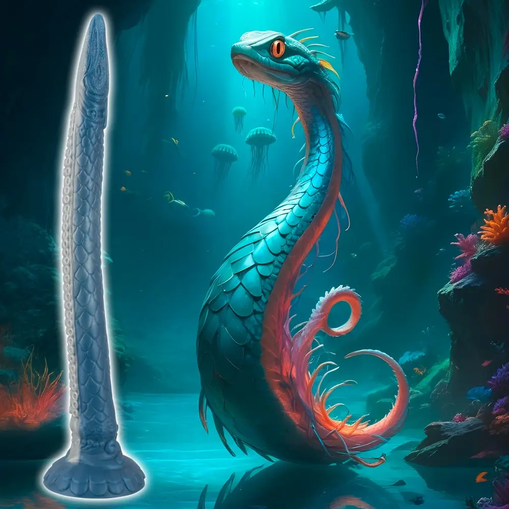 Dildā Beasty Cocks Eel of Ecstasy — silikons 46 cm Photo 14