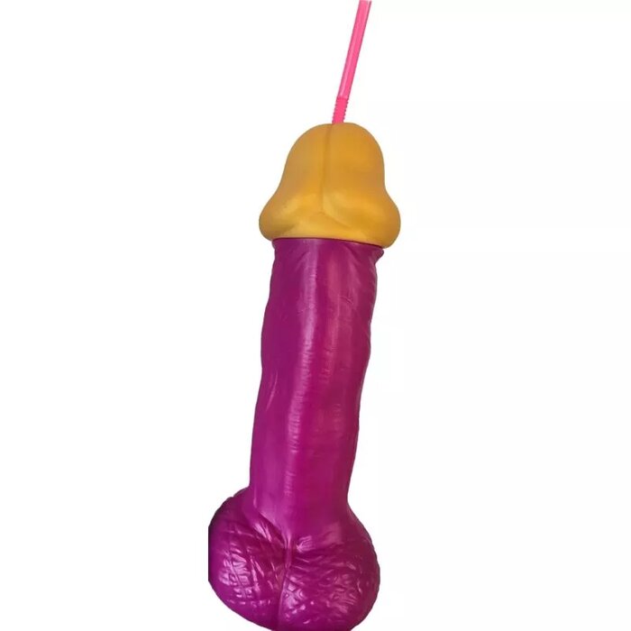 FUCHSIA PLASTIC PENIS GLASS, D-241821 Photo 1