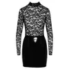 Black Level Vinyl Dress Lace S — vinyl & lace mini dress Photo 6