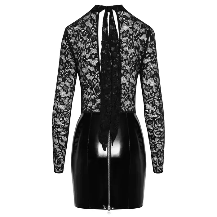 Black Level Vinyl Dress Lace S — vinyl & lace mini dress Photo 7