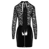 Black Level Vinyl Dress Lace S — vinyl & lace mini dress Photo 7