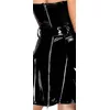 Dress Black Level vinyl flared strapless L Photo 6