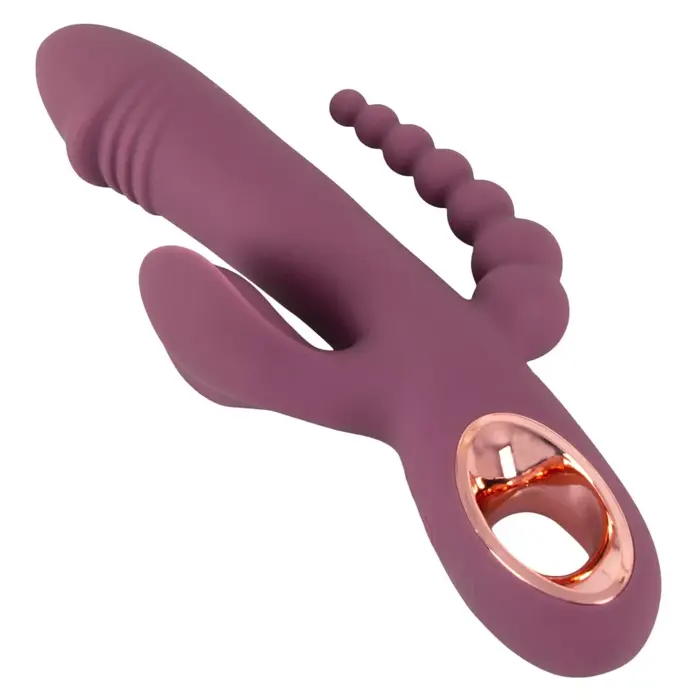 Вибратор You2Toys Slim Triple Plum — силикон, тройная стимуляция Photo 5