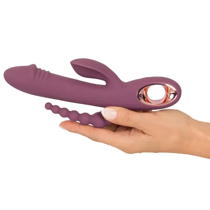 Вибратор You2Toys Slim Triple Plum — силикон, тройная стимуляция Photo 6