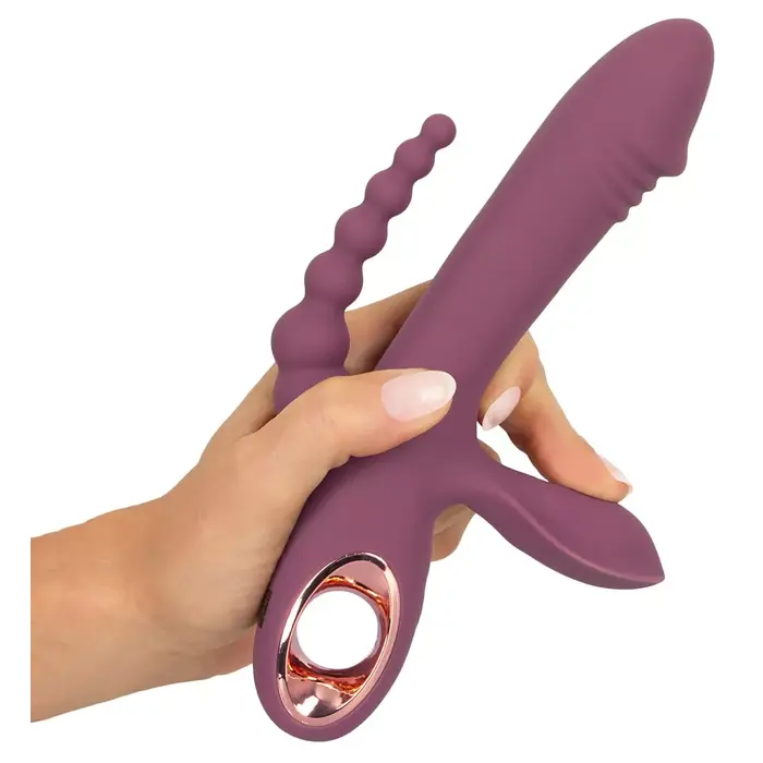 Вибратор You2Toys Slim Triple Plum — силикон, тройная стимуляция Photo 8