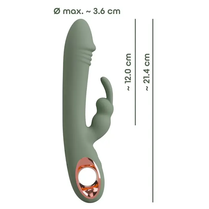 You2Toys Slim Rabbit Olive — dual-stimulation rabbit vibrator Photo 12