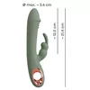 You2Toys Slim Rabbit Olive — dual-stimulation rabbit vibrator Photo 12