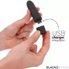black&silver GERI vibrating bullet USB, 8 modes Photo 3