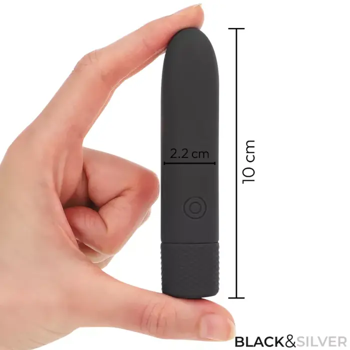 black&silver GERI vibrating bullet USB, 8 modes Photo 4