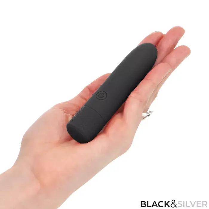 black&silver GERI vibrating bullet USB, 8 modes Photo 5
