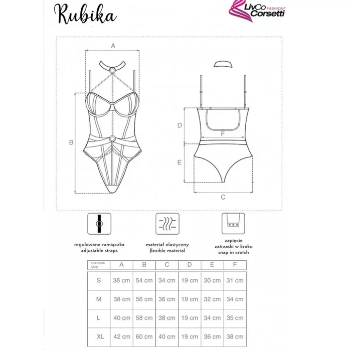 Body LIVCO Rubika LC XG079 — black, size L Photo 4