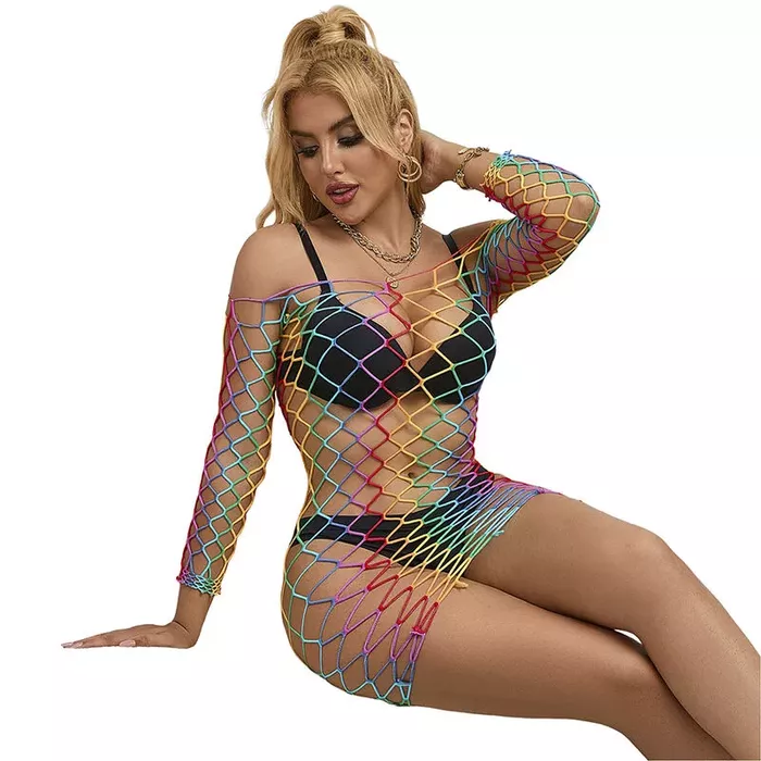 Tīkliņa kleita SUBBLIME 952426 Rainbow — garās piedurknes, one size Photo 2