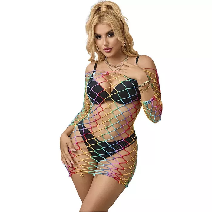 Tīkliņa kleita SUBBLIME 952426 Rainbow — garās piedurknes, one size Photo 4