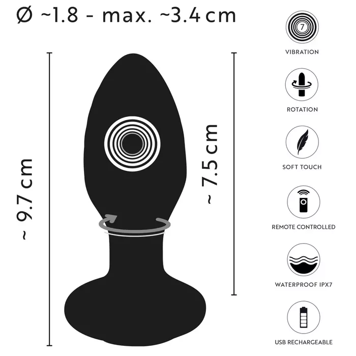 ANOS Rotating Butt Plug — силиконовая вращающаяся пробка Photo 10