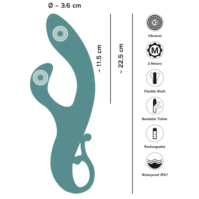 Vibrator You2Toys The Magician Rabbit — silicone, 2 motors Photo 12
