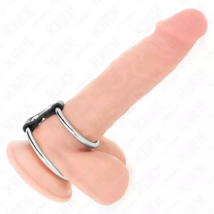 Двойное металлическое эрекционное кольцо KINK RING POWER Модель 2 Photo 2