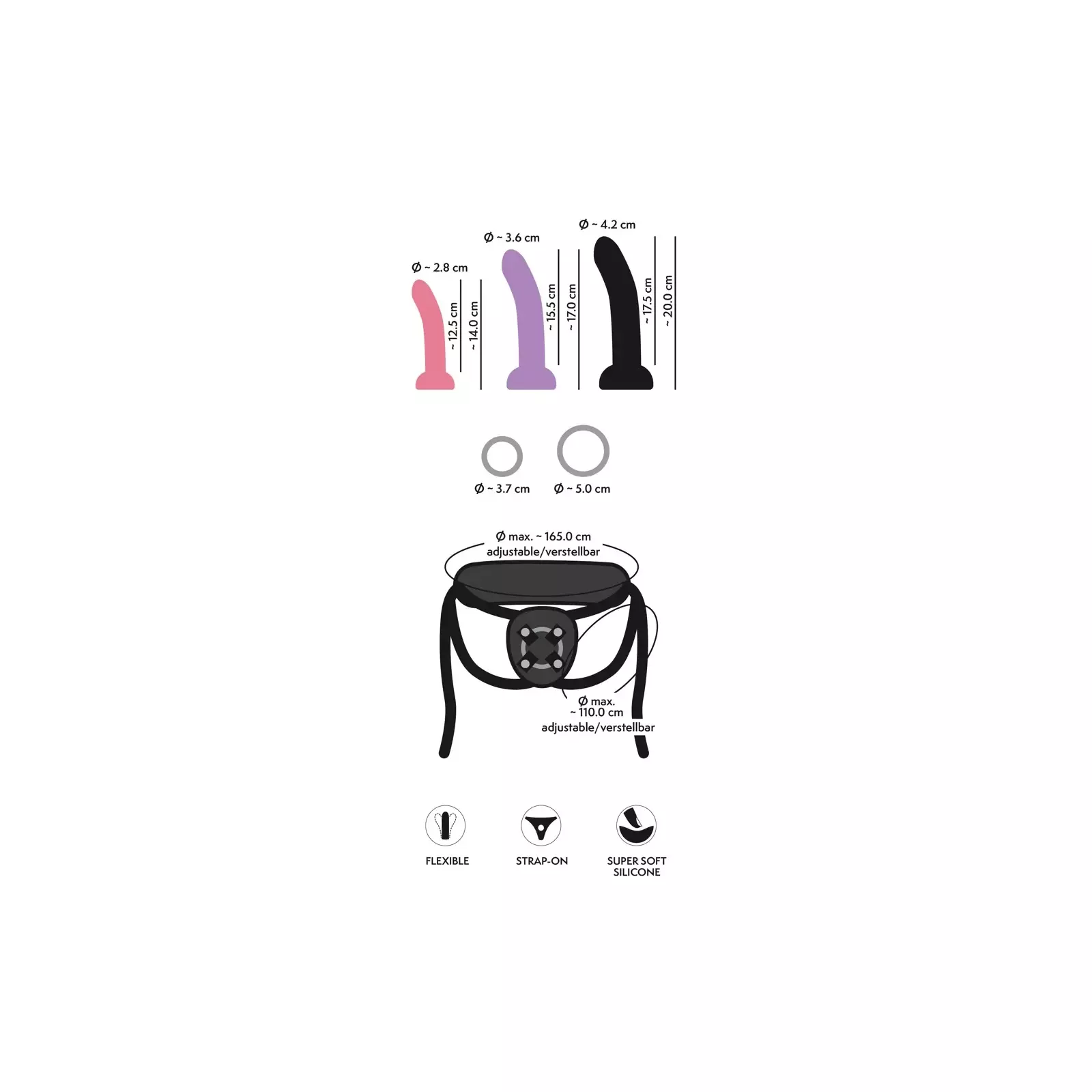 Strap-On You2Toys 3er Set Harness Photo 13