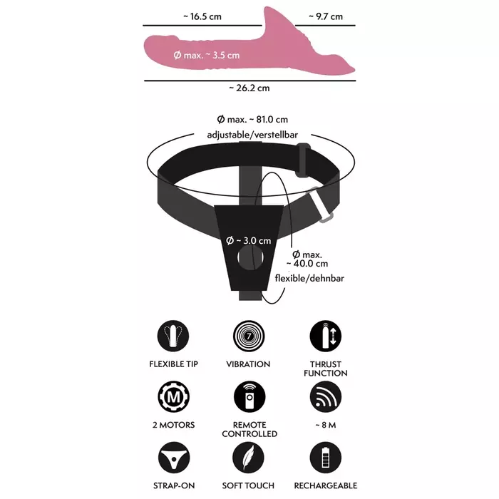 You2Toys Your Strap-On Vibrator Pink — strap-on vibrator Photo 15