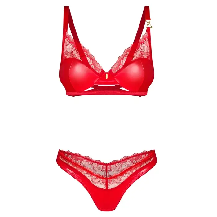 Комплект OBSESSIVE Aliosa — бюстгальтер с косточками и стринги L/XL Photo 4