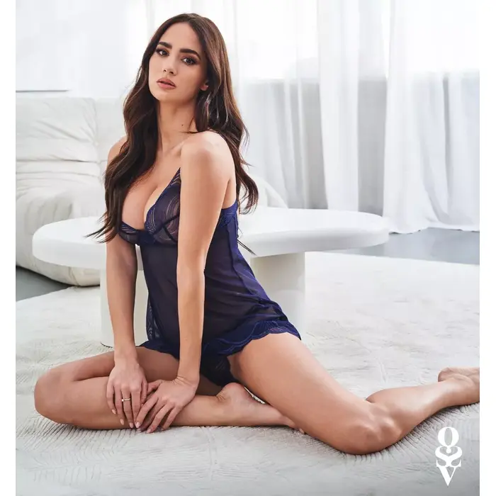 OBSESSIVE Chemise M/L — чёрный, корсетные чашки Photo 2