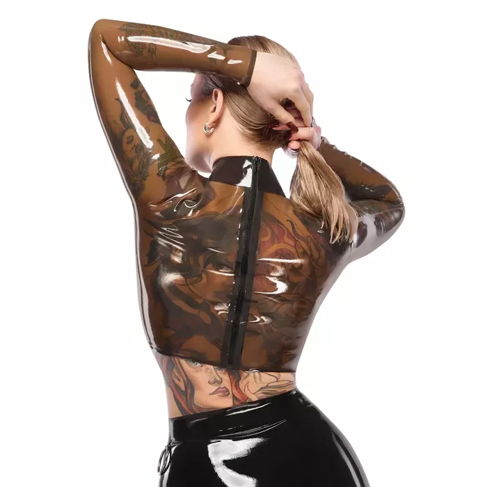 Late x latex shirt 29013745021 — size S crop top Photo 6