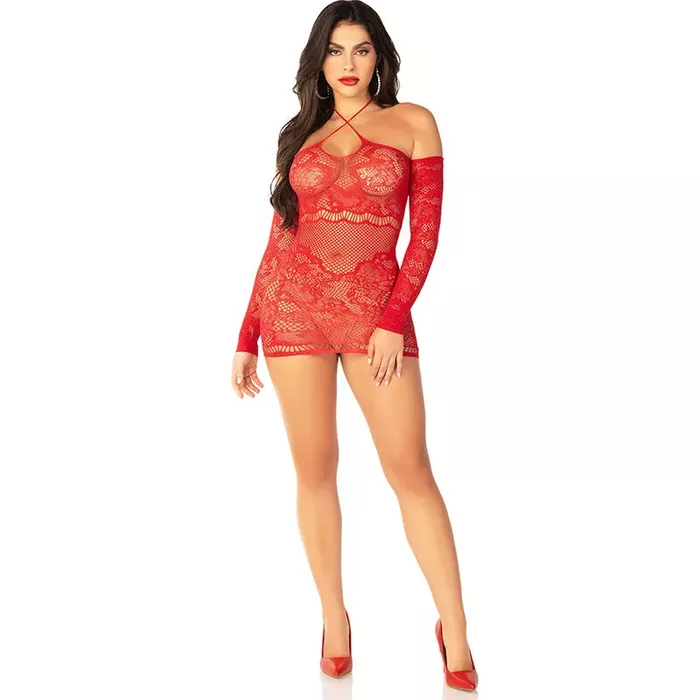 LEG AVENUE off-shoulder mesh mini dress Photo 5
