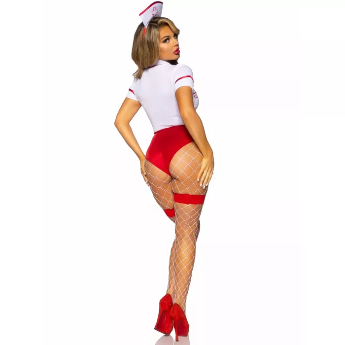 LEG AVENUE Sexy Nurse kostīms sarkani‑balts S Photo 6