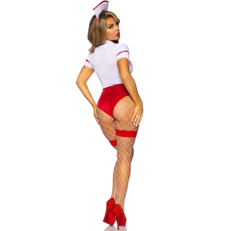 LEG AVENUE Sexy Nurse kostīms sarkani‑balts S Photo 14