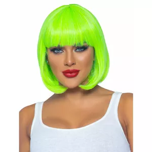 Парик LEG AVENUE Fluorescent Bob Неоново-зелёный — короткий синтетический костюмный парик