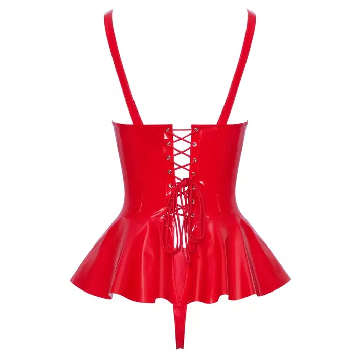 Black Level Vinyl Top red M — виниловый боди-топ Photo 8