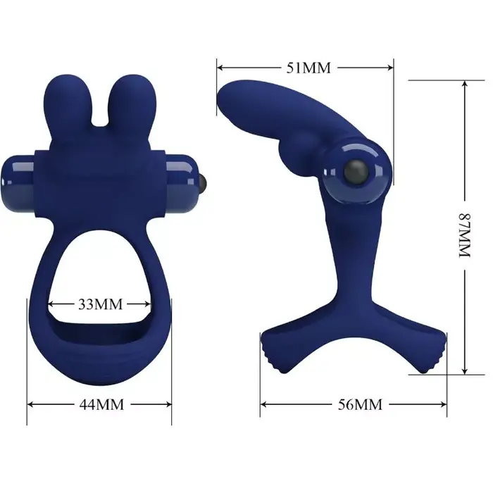 Vibrating double ring rabbit pretty love D-239945 Photo 7