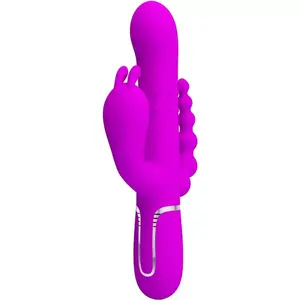 Vibrators pretty love Cammy Triple daudzfunkcionāls 4‑1 — 3 motori, ūdensizturīgs, ergonomisks, rozā