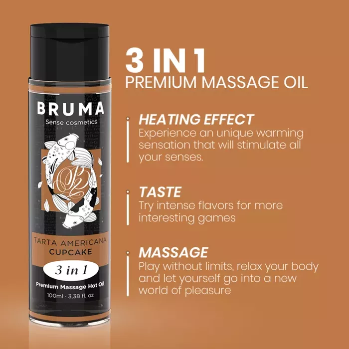 Massage oil BRUMA PREMIUM MASSAGE HOT OIL CUPCAKE 3 IN 1 Photo 4