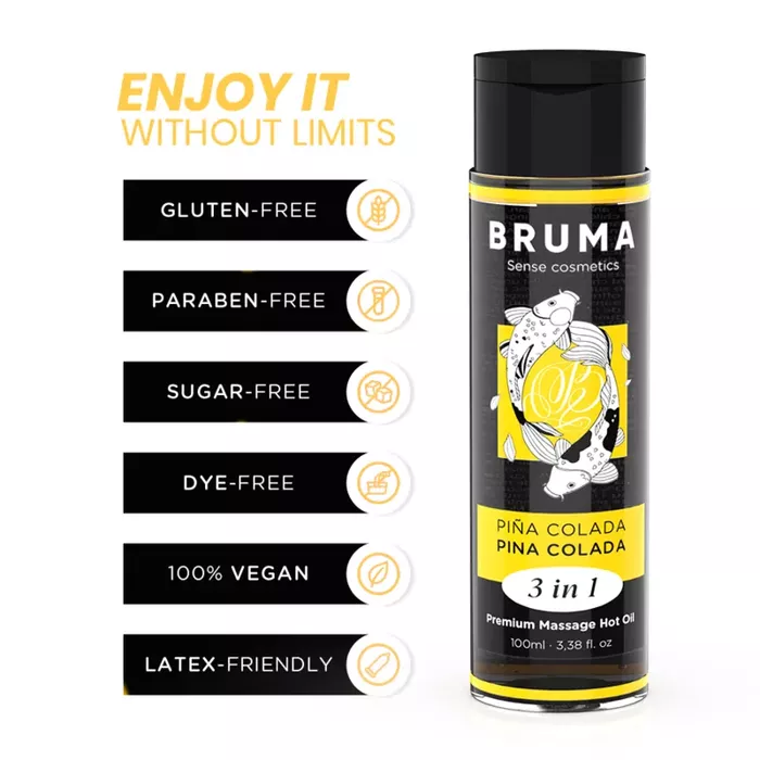 Massage oil BRUMA Premium Hot Oil Pina Colada 100 ml Photo 3