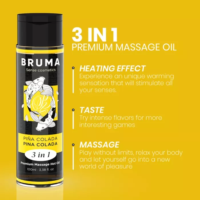 Massage oil BRUMA Premium Hot Oil Pina Colada 100 ml Photo 4