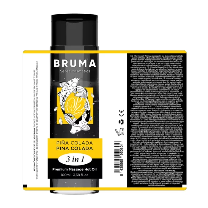 Massage oil BRUMA Premium Hot Oil Pina Colada 100 ml Photo 5