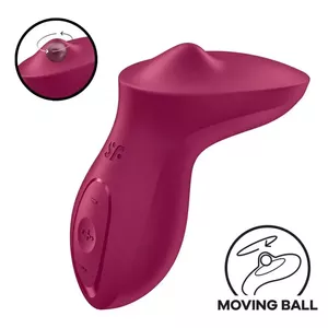 Lay-on clitoral vibrator SATISFYER EXCITERRR Berry — rechargeable, compact design, multiple intensity settings