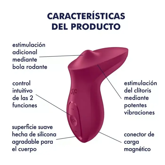 Lay-on clitoral vibrator SATISFYER EXCITERRR Berry Photo 4