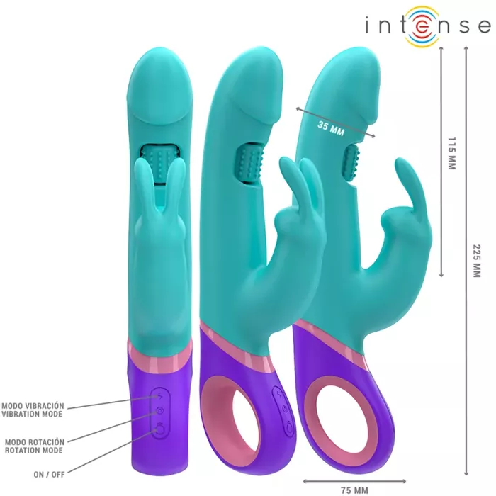 Vibrators INTENSE Monica Rabbit ar rotējošu G-stimulatoru Photo 2