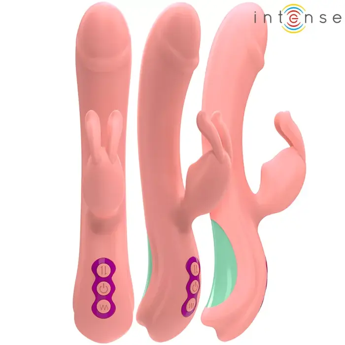 Vibrators INTENSE Rachel Rabbit — dubulta stimulācija, 5 režīmi Photo 5