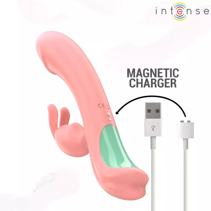 Vibrators INTENSE Rachel Rabbit — dubulta stimulācija, 5 režīmi Photo 7
