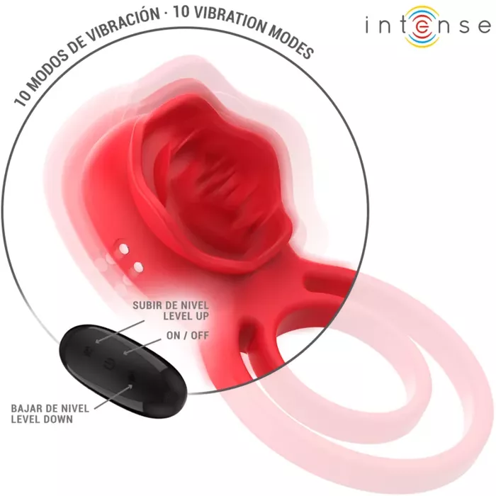 Vibrators INTENSE Gail Stimulator Rose — 10 režīmi, tālvadība Photo 2