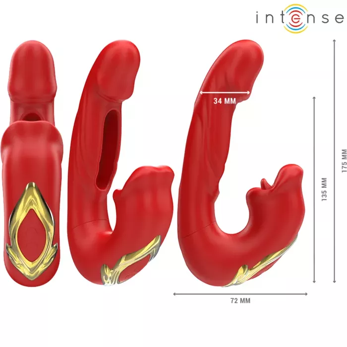 INTENSE NATHY Double Vibrator - Red Photo 2
