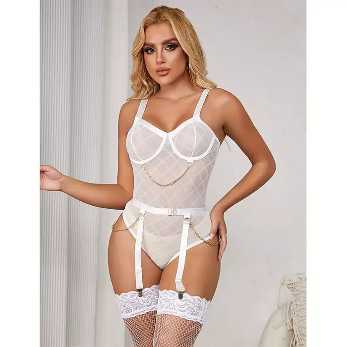 Боди SUBBLIME D-242208 с цепочками и поясом для чулок Photo 10
