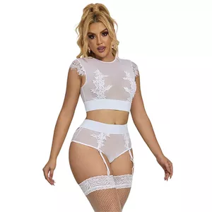 Apakšveļa SUBBLIME S/M Balts 954031 BRA + BIKSES AR PIEDURKNĒM